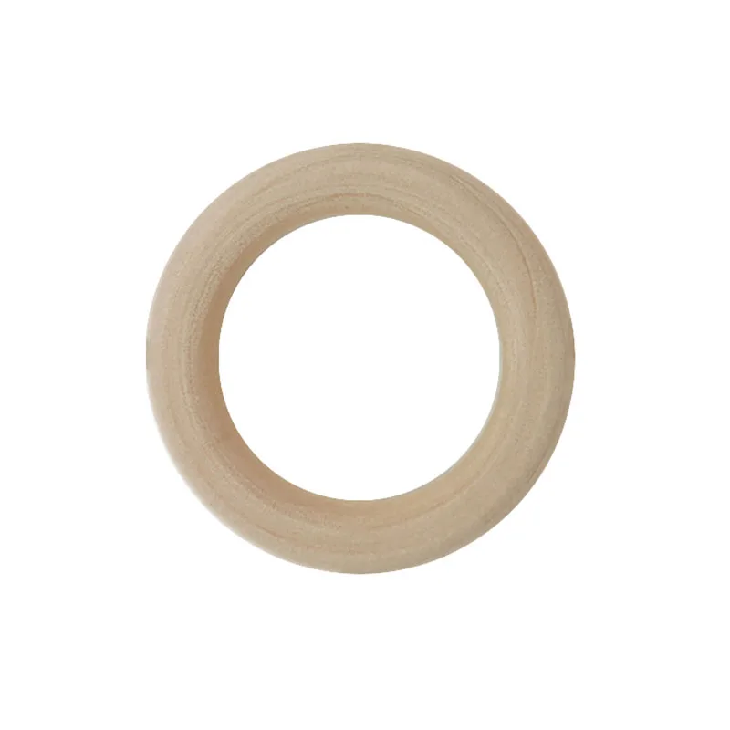 15-100mm Natural Wooden Ring For Kids Teething Grinding Nursing Baby Gift Accessories Bracelet Wood Circle DIY Crafts Ornaments