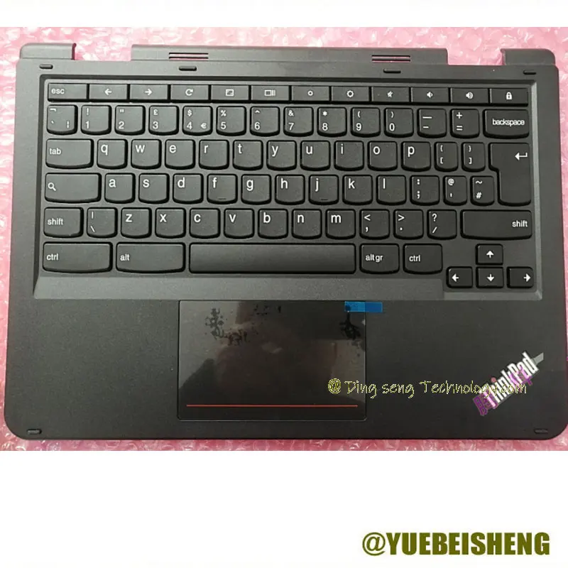 

YUEBEISHENG New for Lenovo Yoga 11E 4TH GEN palmrest UK keyboard upper cover Touchpad 01HY418 1HY418, 38LI8TALV60