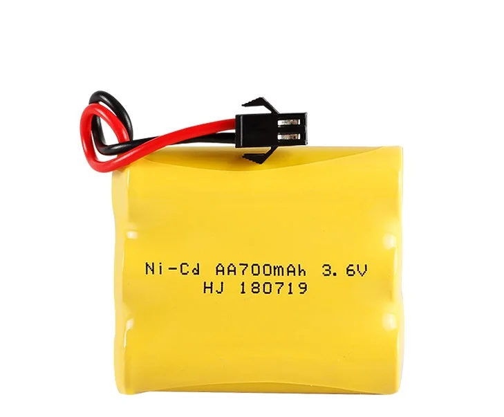 Batería AA Ni-Cd de 3,6 v y 700mah, batería de juguete de alta capacidad, actualización de juguetes eléctricos, coche remoto, barco, robot recargable