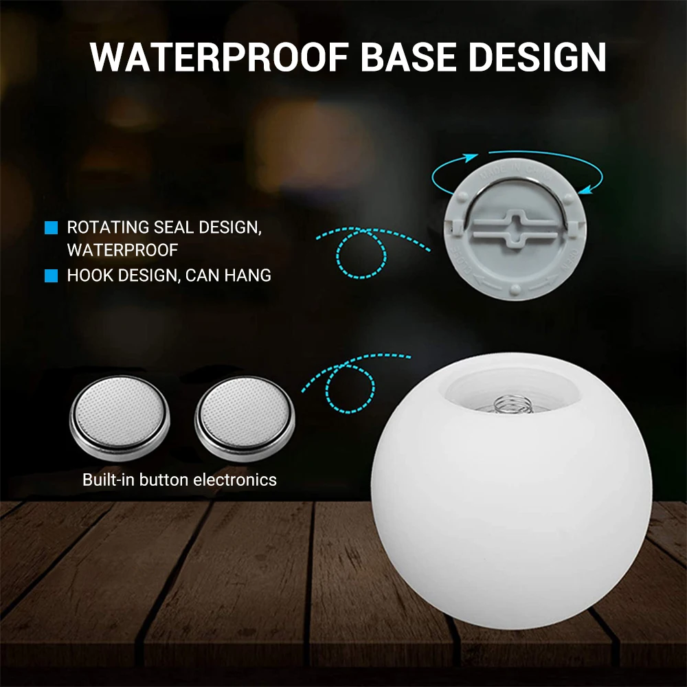 16 Color Floating Pool Lights Changing RGB LED Ball Lights IP67 Waterproof 20cm 15cm 12cm 8cm Hot Tub Night Lights Pool Toys