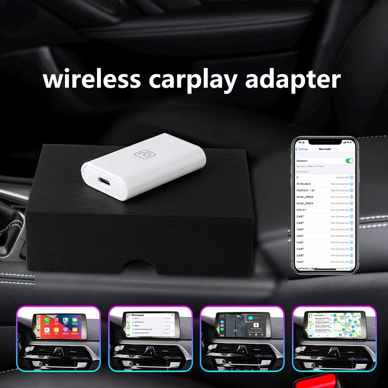 

Scicane беспроводной адаптер CarPlay для Audi BMW Benz Ford Jeep Kia Honda VW Toyota и т. Д. Проводной и беспроводной USB-бокс Plug And Play