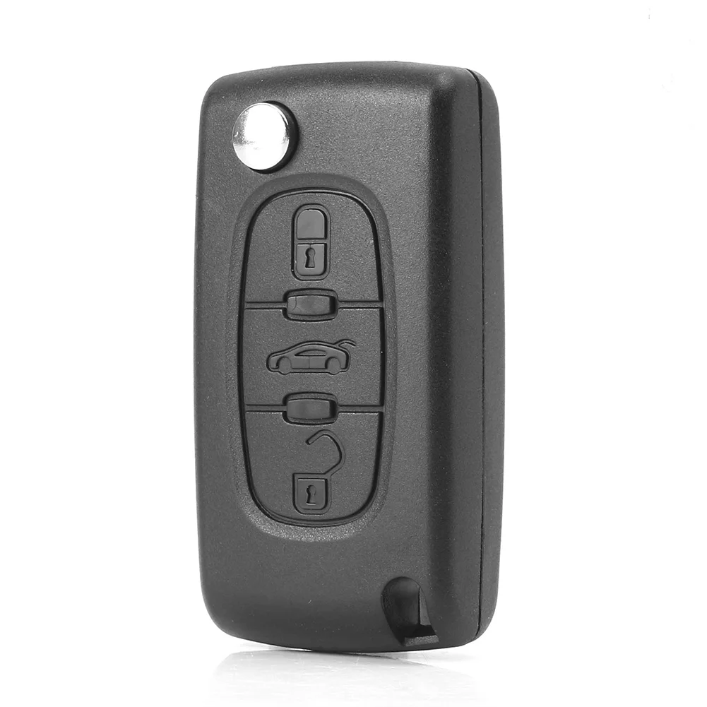 New Car Remote Key Shell 3 Buttons Black Key Case Housing for Peugeot 207 307 407 SW 308 607