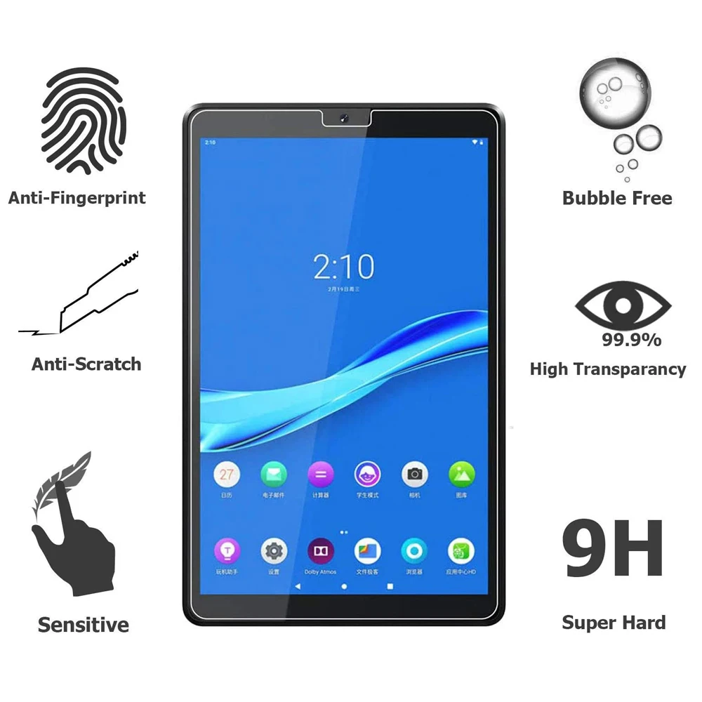 9H กระจกนิรภัยป้องกันหน้าจอสำหรับ Lenovo Tab M10 Plus FHD 10.3นิ้ว TB-X606F X606X ฟรี Clear แท็บเล็ตป้องกันฟิล์ม