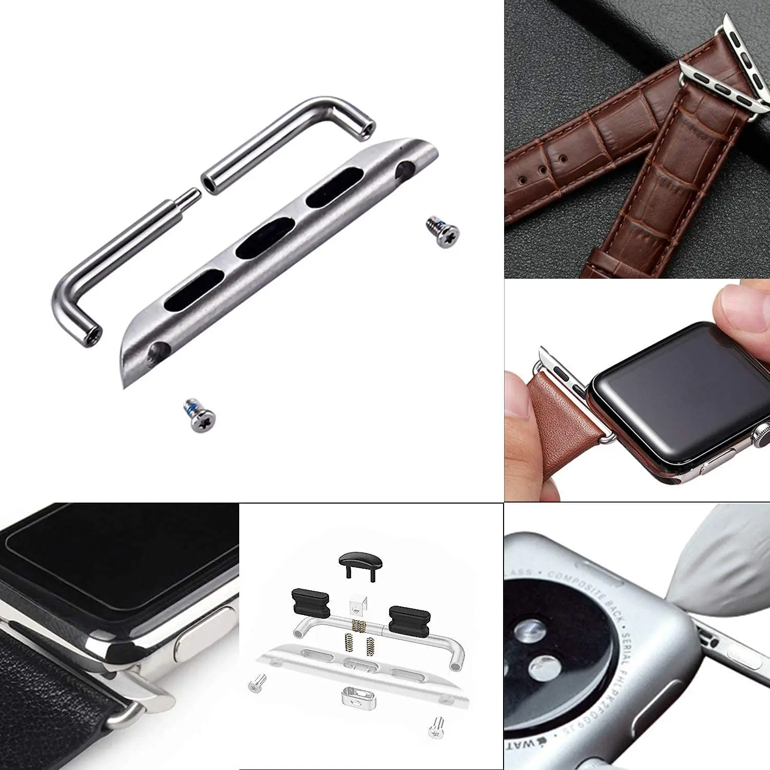 OMECKY ตัวเชื่อมต่อใช้งานร่วมกับ Apple นาฬิกา Band Adapter สามสี (3แพ็ค)