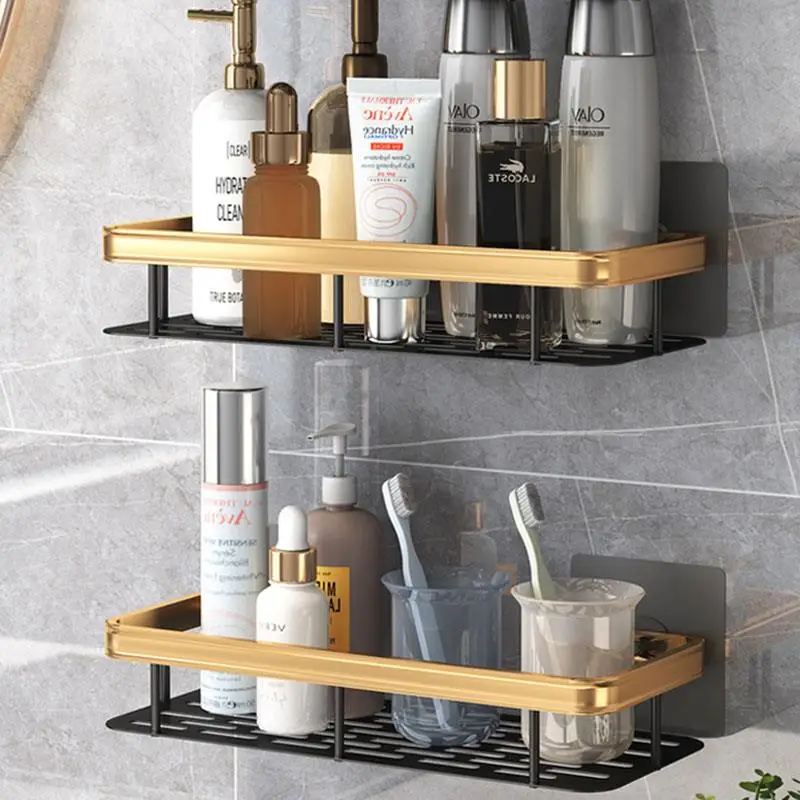 Bathroom Shelves No-drill Corner Shelf Shower Storage Rack Holder Toilet Organizer Bathroom Accessories