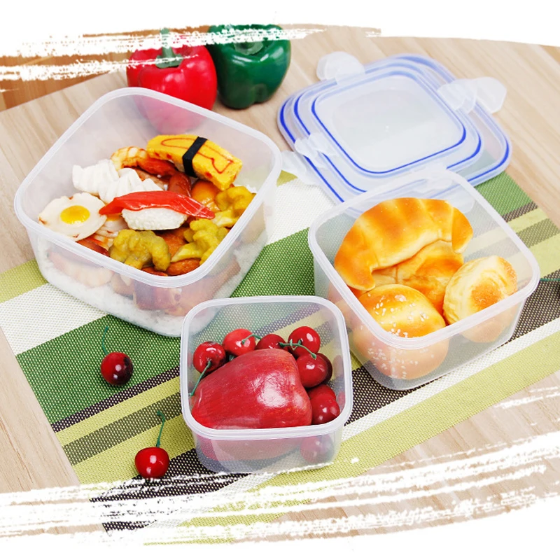 Plastic Lunch Box For Kids Bento Box Food Storage Container For School Office Worker Outdoor Picnic Snack Meal Microwave 6 Size