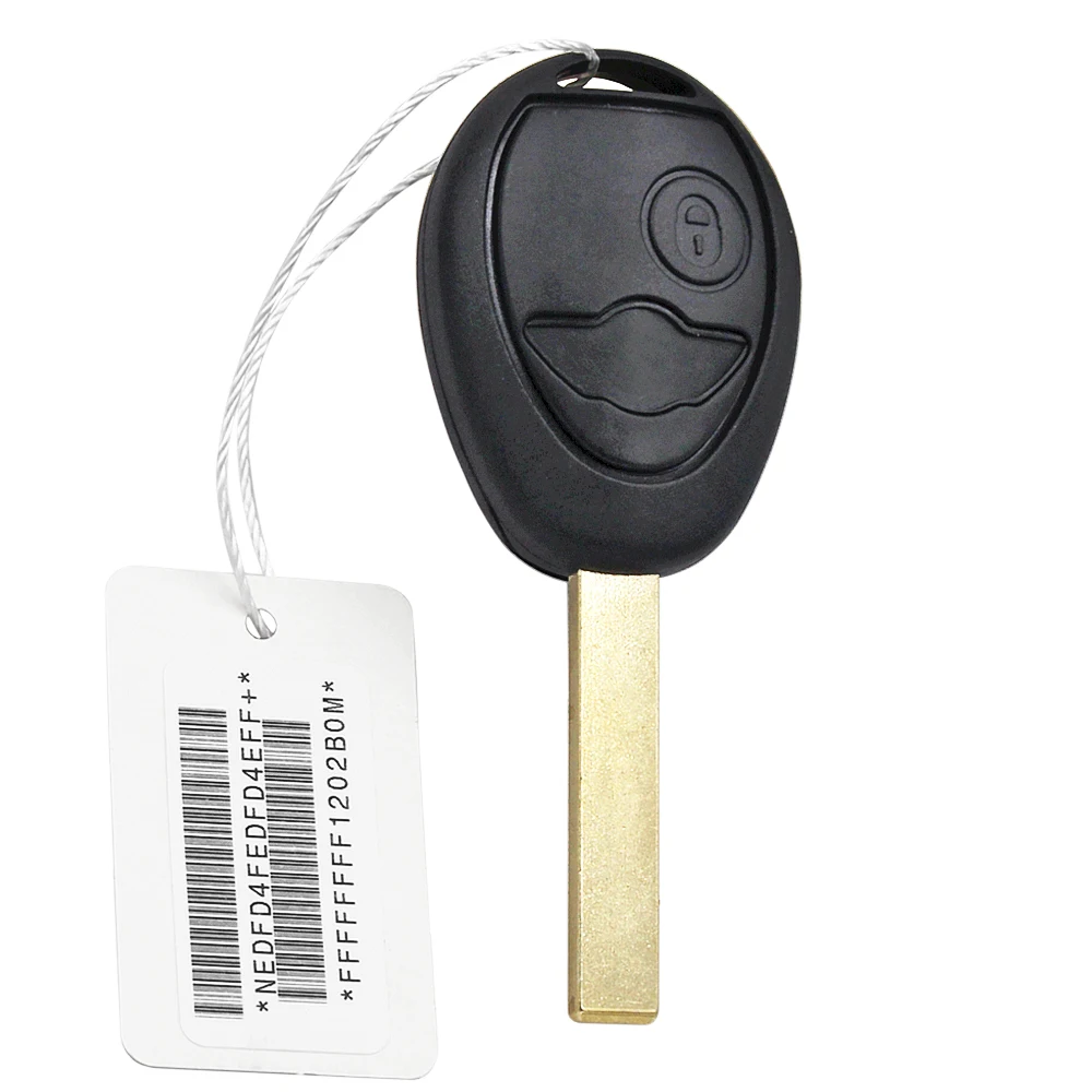 2 Buttons Remote Key Fob 433MHZ with ID73 PCF7930 Chip for Mini Cooper Rover 75 2001-2005 with Code