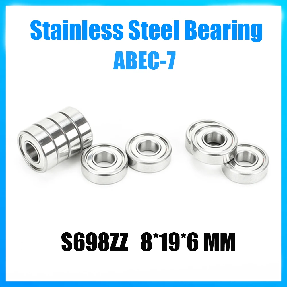 

S698ZZ Bearing 8*19*6 mm 5Pcs ABEC-7 440C Roller Stainless Steel S698Z S698 Z ZZ Ball Bearings