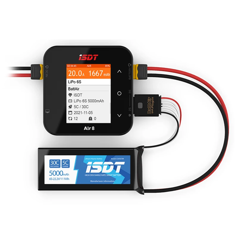 （New product）ISDT Air 8 Smart Charger Support New BattAir Smart Battery/APP Connection/Support 1-8S ULiHv