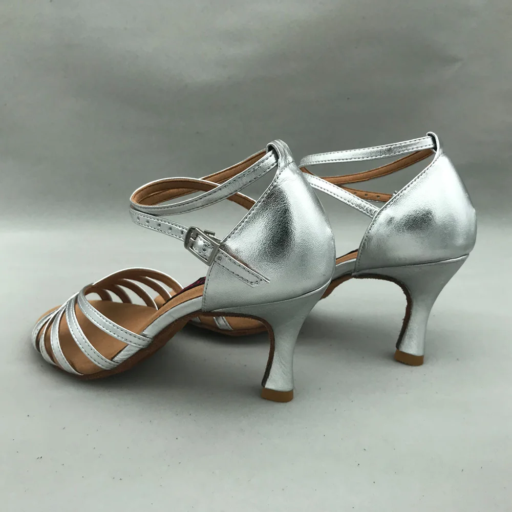 Zapatos de baile latino para mujer, calzado de Salsa, zapatos de baile cómodos, tacón alto y bajo, MS6201SP