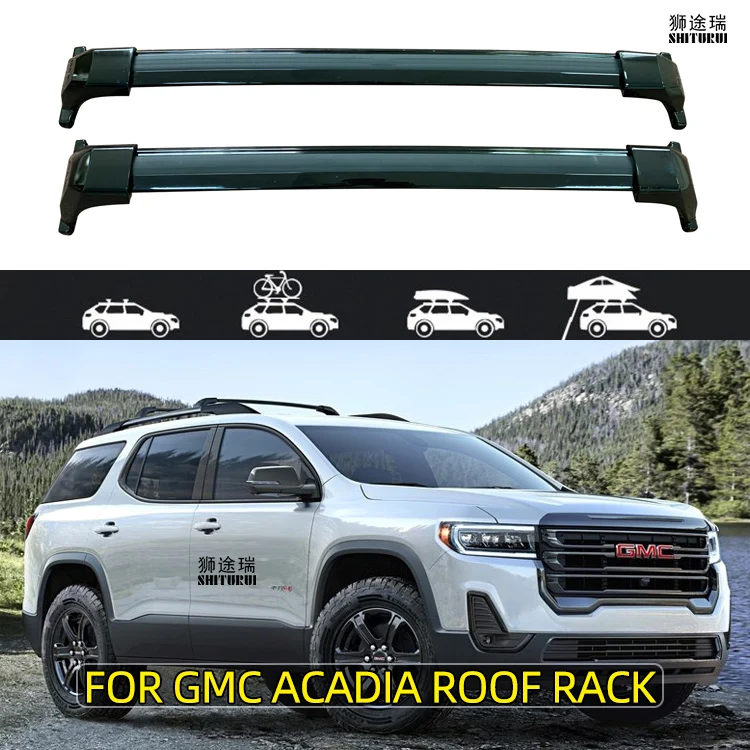 for GMC ACADIA 5 DOOR SUV  2018 - 2020 Roof Bar Car Special Aluminum Alloy Belt Lock Led Shooting CORSS RACK