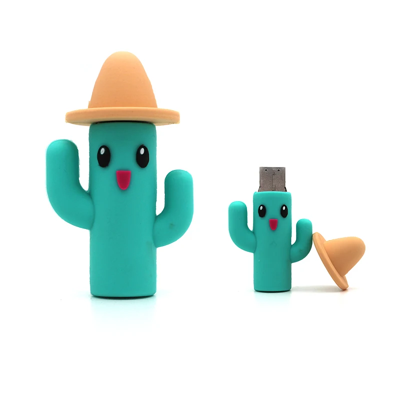 Unidad Flash Usb Cactus 64gb 32GB 16GB 8GB 4GB Usb Stick 128gb Pendrive 256GB bonitos dibujos animados Memory Stick Pen Drive Usb 2. U Disk