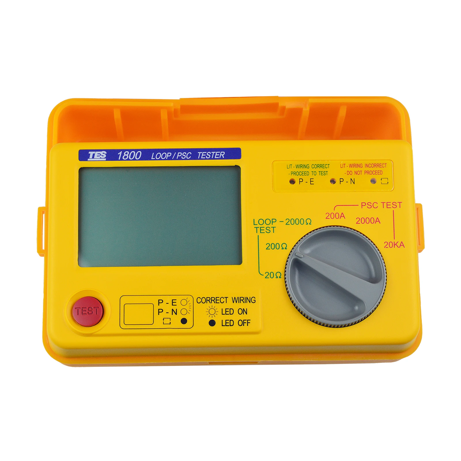 TES-1800 Digital LOOP/PSC Tester Meter Loop,Auto lock out if Test Resister Overheats,Measure Low Loop with 0.01 W Resolution.