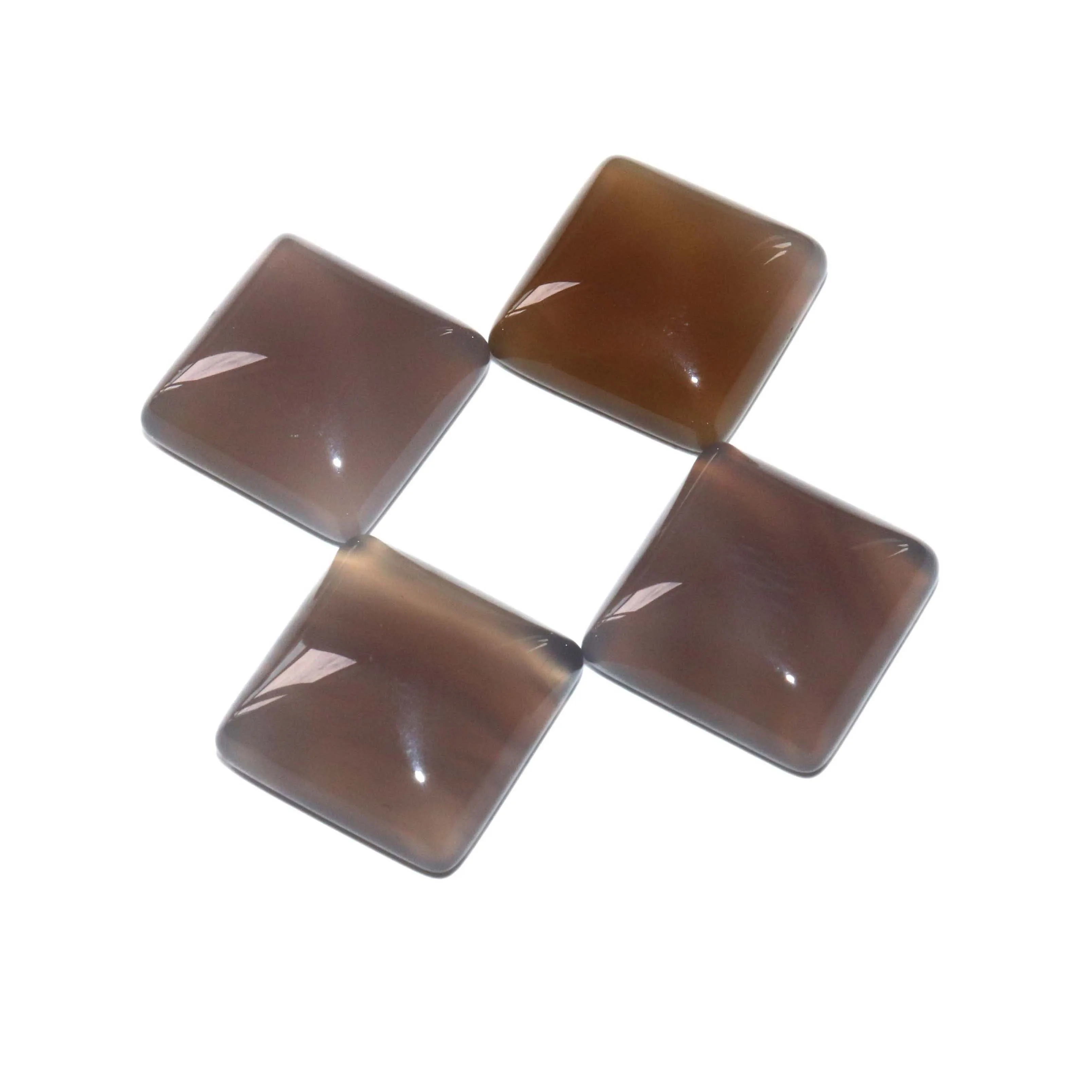 10Pcs / Lot 16mm Natural Square Agates Tiger Eye Jades Stone Beads Cameo Pendant For Jewelry Diy Accessories Necklace Material