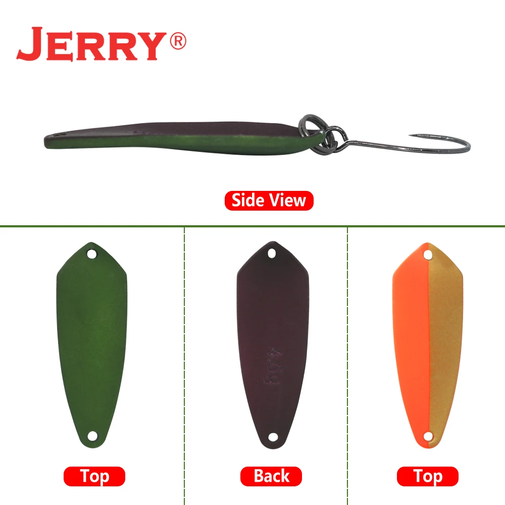 Jerry Aquila Micro Fishing Spoons Lake UV Color Area Trout Chub Perch Metal Lures Bait Spinner Glitter Pesca