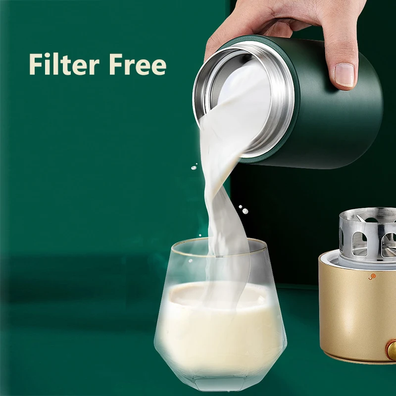 Máquina multifuncional de leche de soja, batidora de zumo de 350ML, filtro libre de aislamiento al vacío, carga magnética USB