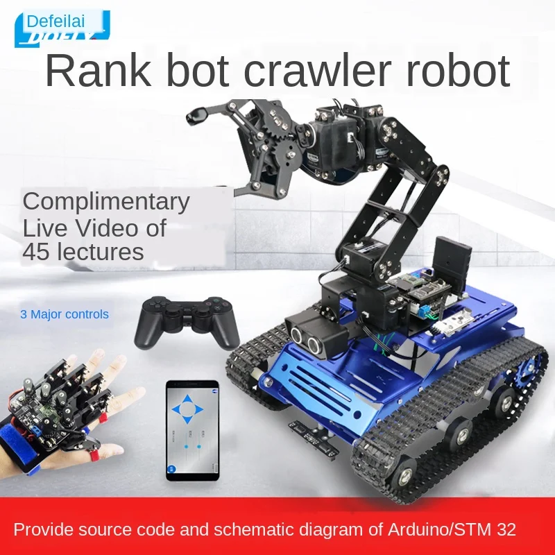 6-Degree-of-Freedom Mechanical Arms Teaching Game Tracking Obstacle Avoidance Smart Crawler Robot Mechanical Arm