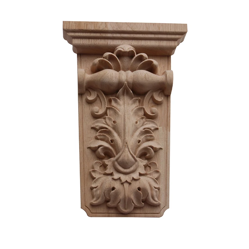 Wood Applique Stigma Wood Decal Decoration Natural Large Long Rubber Wood  Home Decoration Pillars  Accessories Feet Cabinet NEW