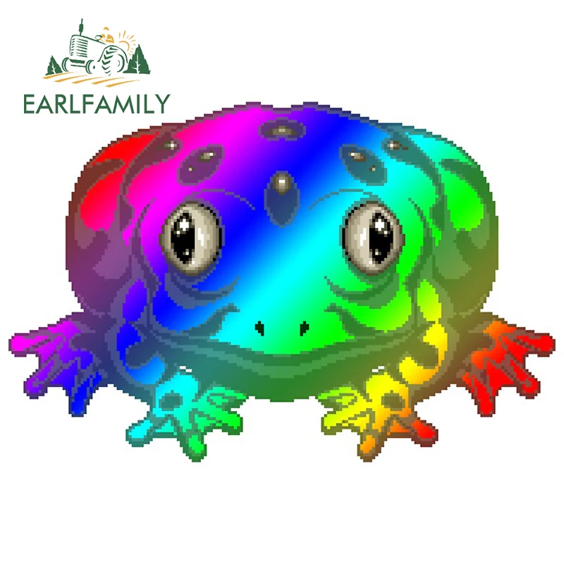 EARLFAMILY 13cm x 8.8cm for Frog Squash Car Stickers Personality Decal Windows Surfboard Bumper Scratch-Proof JDM Decoration