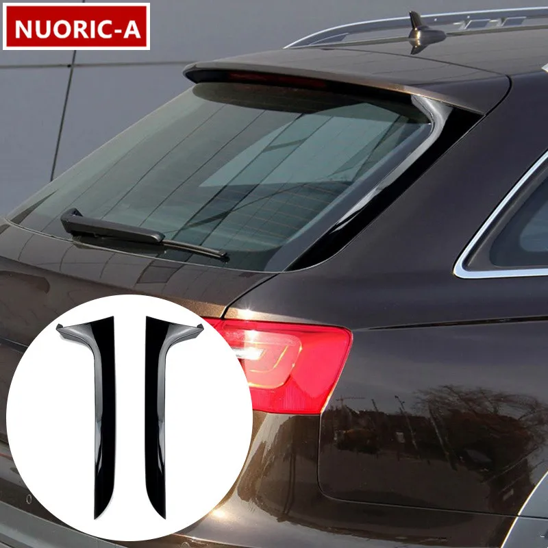 

Car Rear Window Flank Tail Spoiler For Audi A6 C7 Allroad TDI Quattro/For Avant 2012-2018 Decoration Cover Trim Exterior Styling