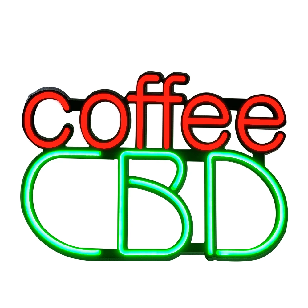 

Deco 16 x 11 inches Green CBD LED Neon Open Sign We Sell CBD Ultra Bright LED Neon Bar Coffee Store Shop Windows Sign (small）