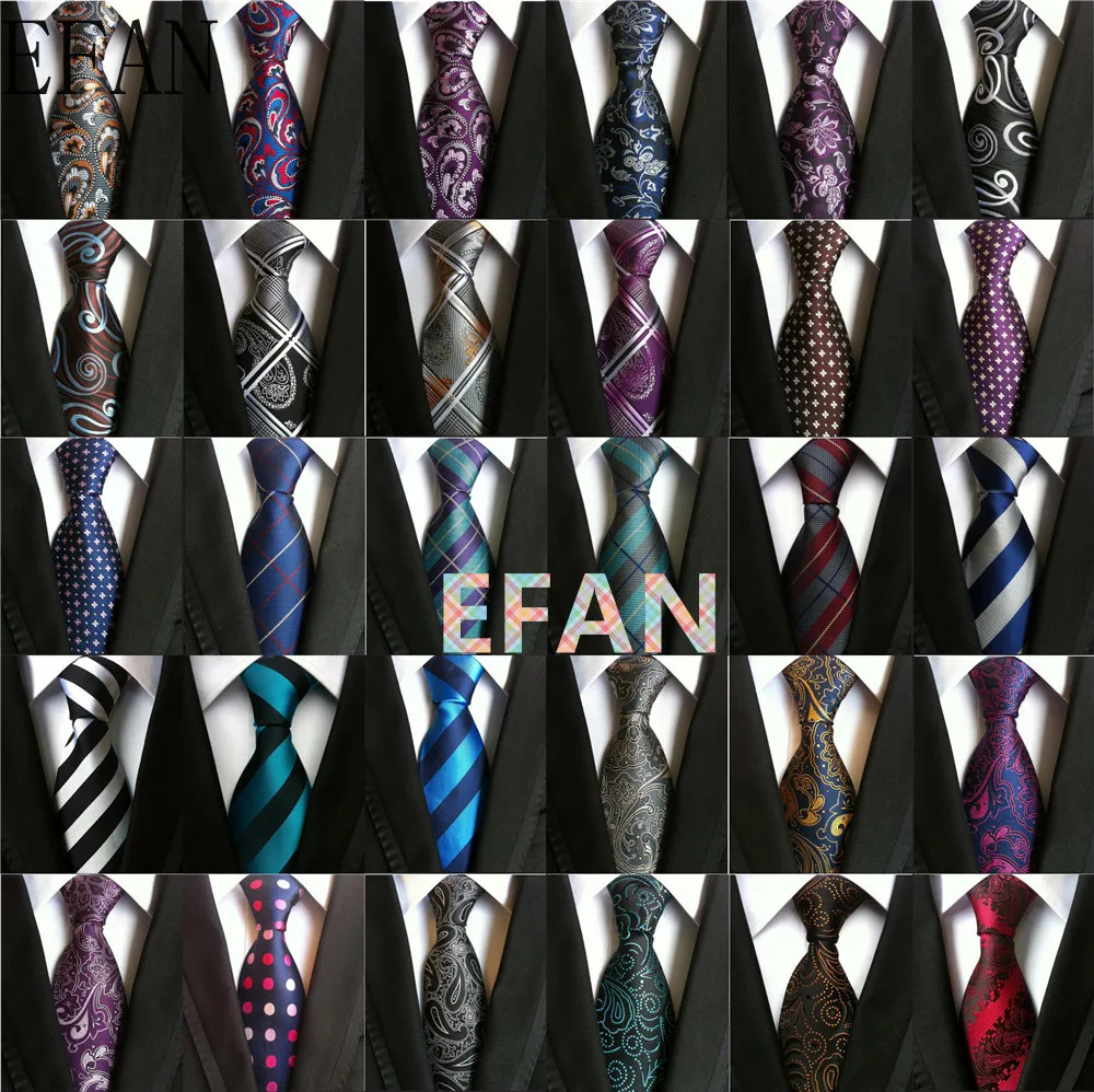 

8cm Men's Ties New Man Fashion Neckties Corbatas Gravata Jacquard Silk Tie Business Green Purple Navy Gray Gold Blue Tie For Men