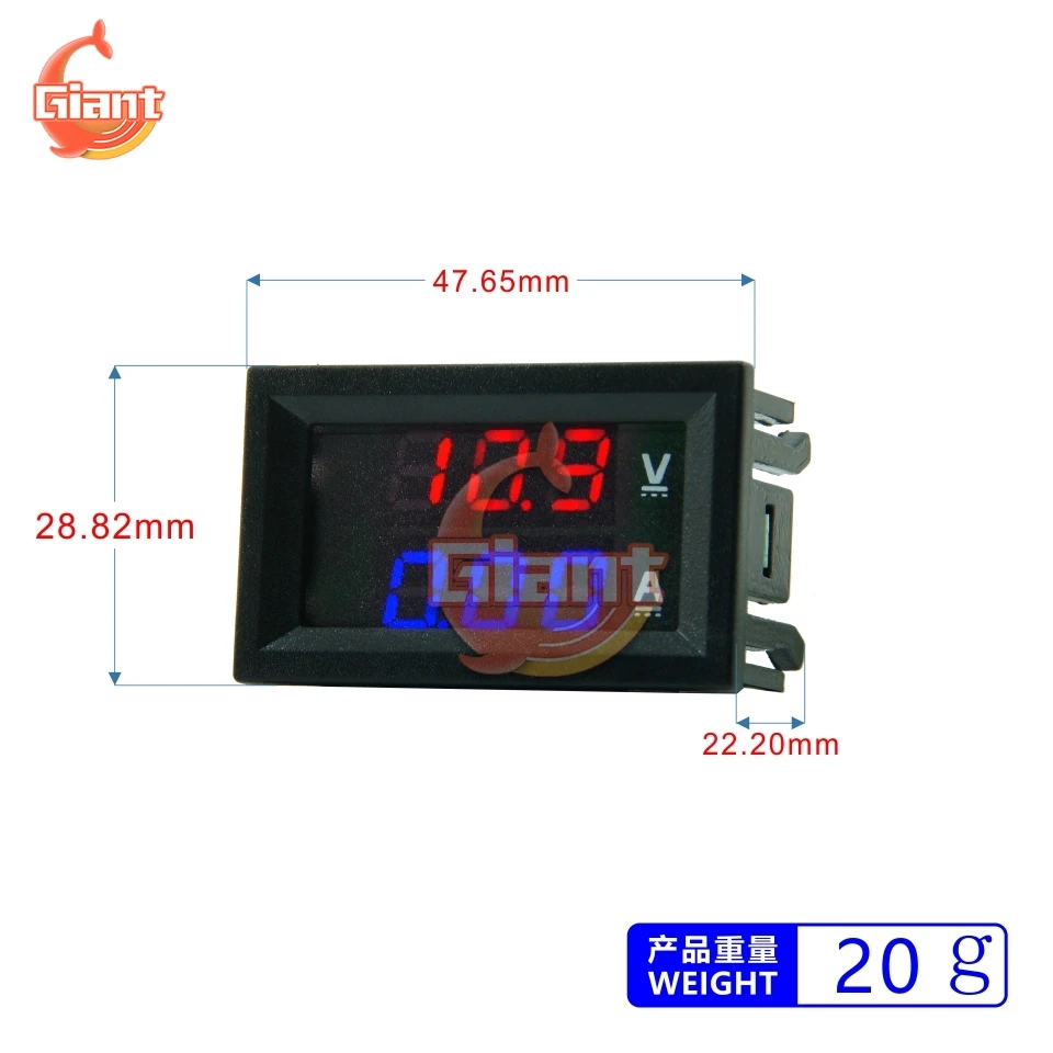 LED Digital Voltmeter Ammeter DC 50A 100A 75mV FL-2 DC Analog Ammeter Current Shunt Resistor DC100V 50A Volt Ampere Meter Tester