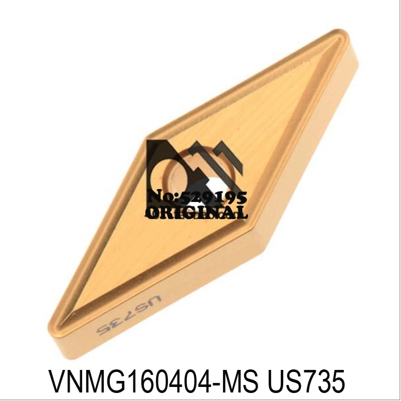 Original VNMG160404-MS VNMG160408-MS US735 Carbide Inserts VNMG160404 VNMG 160408 Carbide Inserts Lathe Cutter Tools CNC