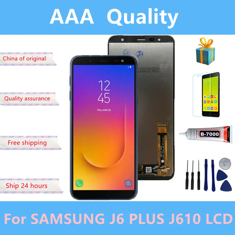 Tested  6.0\'\' LCD For Samsung J6 PLUS J610 J610F J610FN Display LCD Screen replacement for Samsung J610F display screen