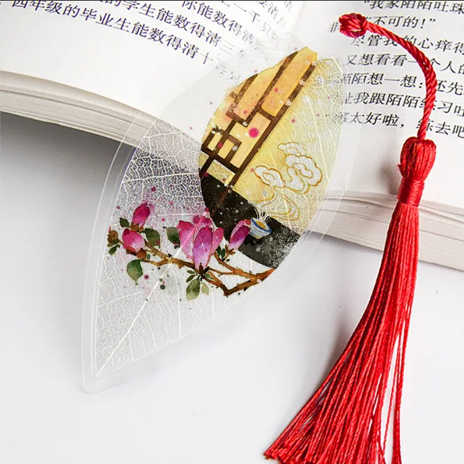 500 PCS Chinese Culture Style Vein Bookmark Art Design Originality Stationery School Office Support Bookmarks Birthday Gift