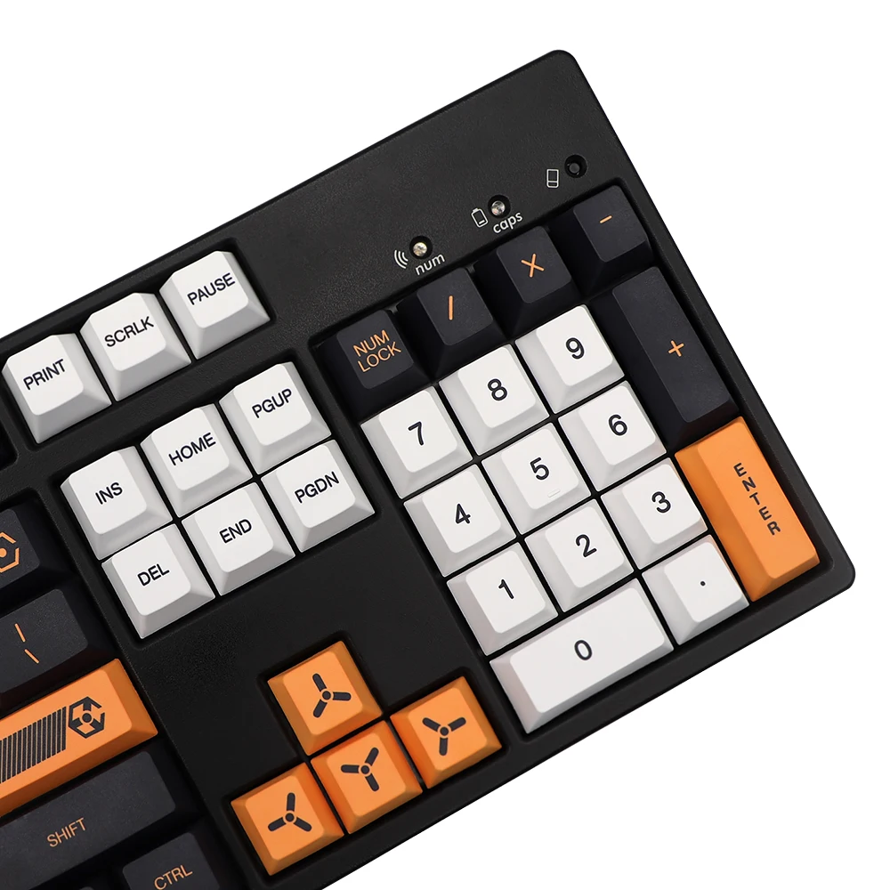 GMK-KEY Virtual War Keycap Set Cherry Profile pbt Keycaps для dz60 / 64/68/75/84/87/96/980/104 Механическая клавиатура Carbon Keycap