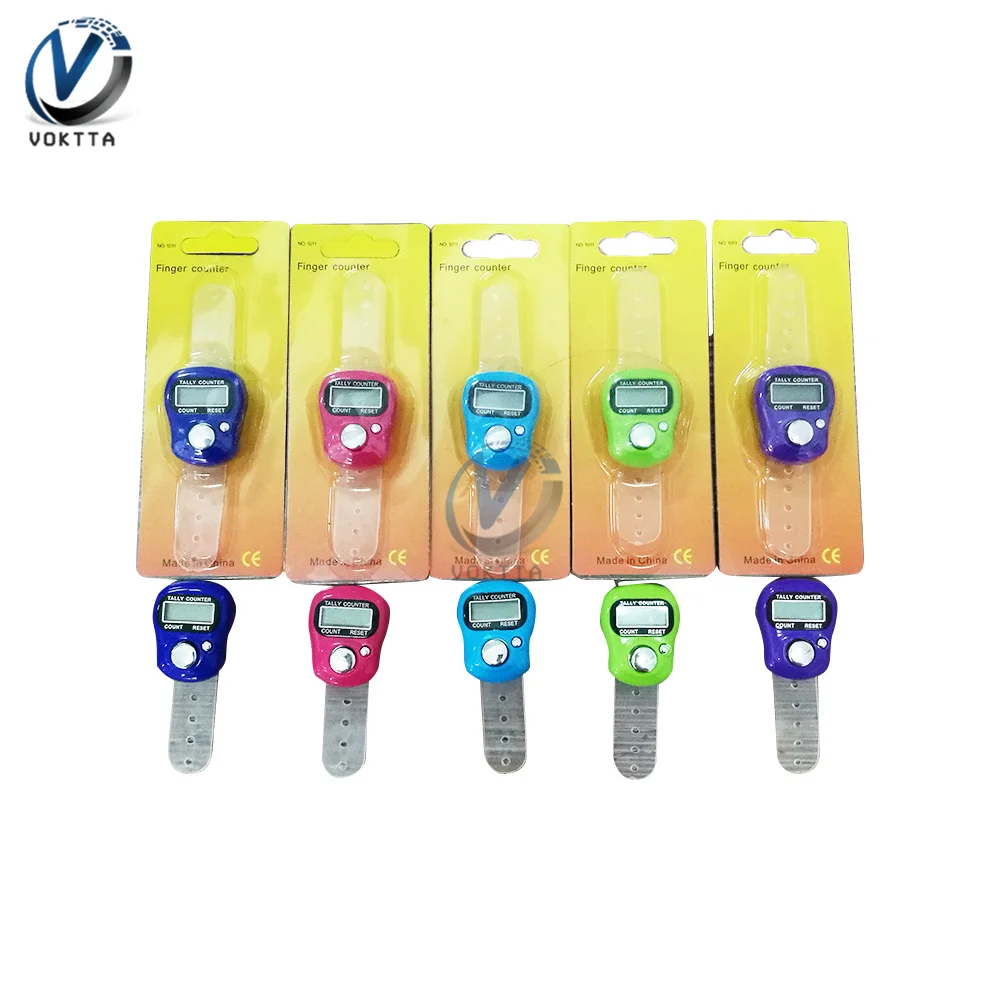 Buddismo religione contatore contatore anello dito contatore digitale elettronico schermo LCD portatile a mano schermo LCD colore casuale