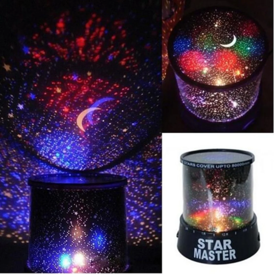 Proyector Maestro de proyección DE ESTRELLAS Sky Night Light, lámparas de espacio estrellado, decoración de habitación de Navidad, regalos para niños