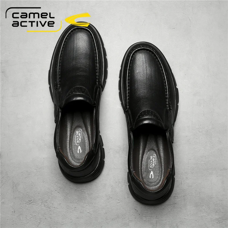 Camel Active Men\'s Shoes Fall New British Business Shoes Men Genuine Leather Soft Sole All-match Tooling Casual Shoes