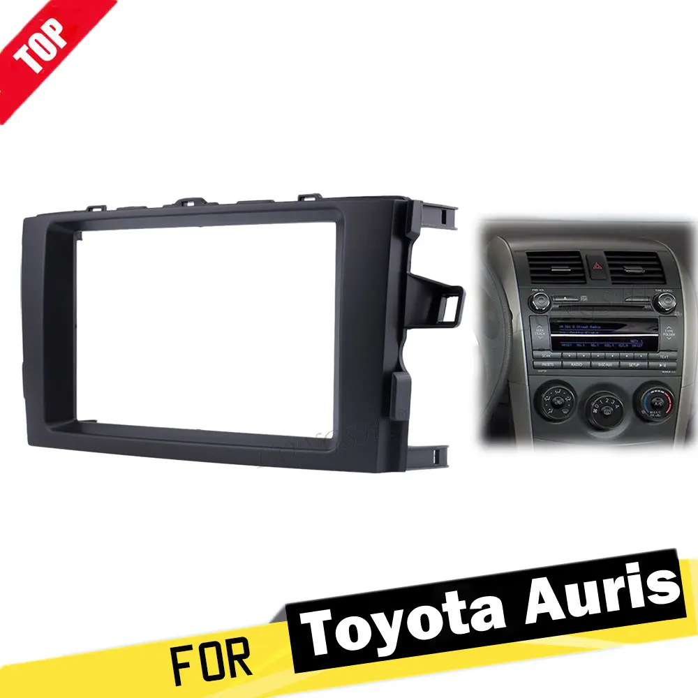 LONGSHI Panel Plate Car Radio Fascia Surround For TOYOTA Auris 2006 2007 2008 2009 2010 20112012 DVD Refitting Frame Dash Kit 2d