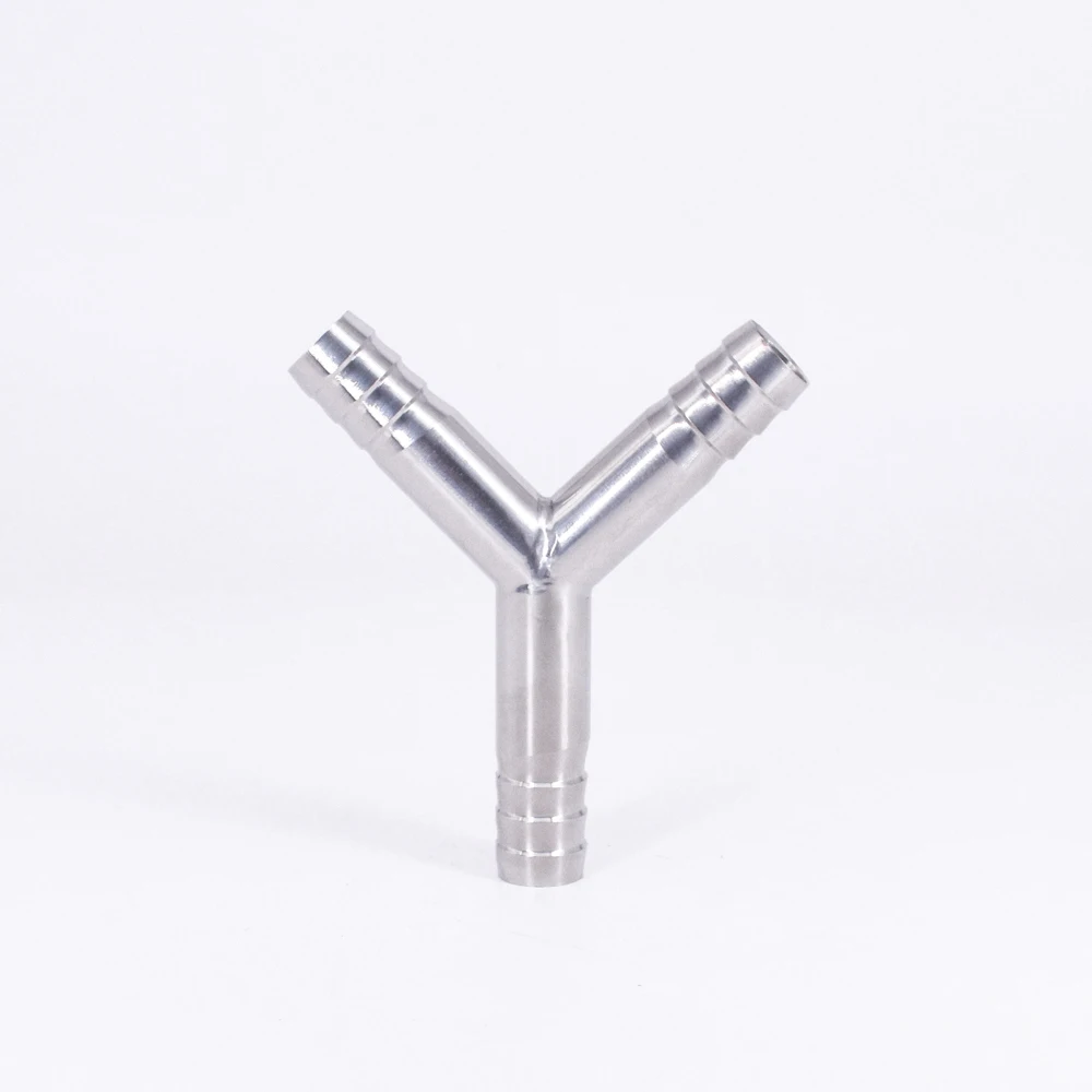 

19mm 3/4" Hose Barb Butt Welding Y Shaped 3 Way SUS 304 Stainless Steel Sanitary Fitting Spliter Homebrew Beer Wine