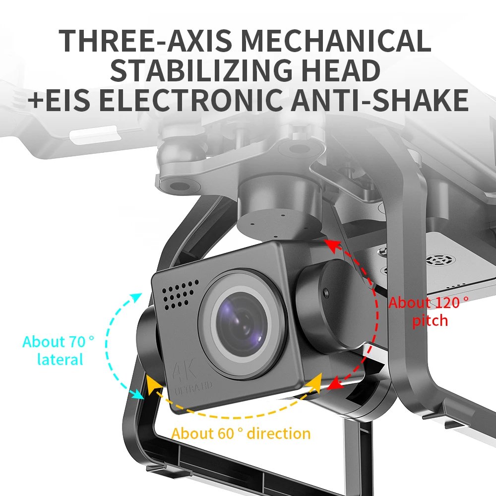 SJRC F7 PRO GPS Drone 4K Dual HD Camera 3-Axis Gimbal Professional Aerial Photography 3KM Brushless Quadcopter VS F11 4K Pro