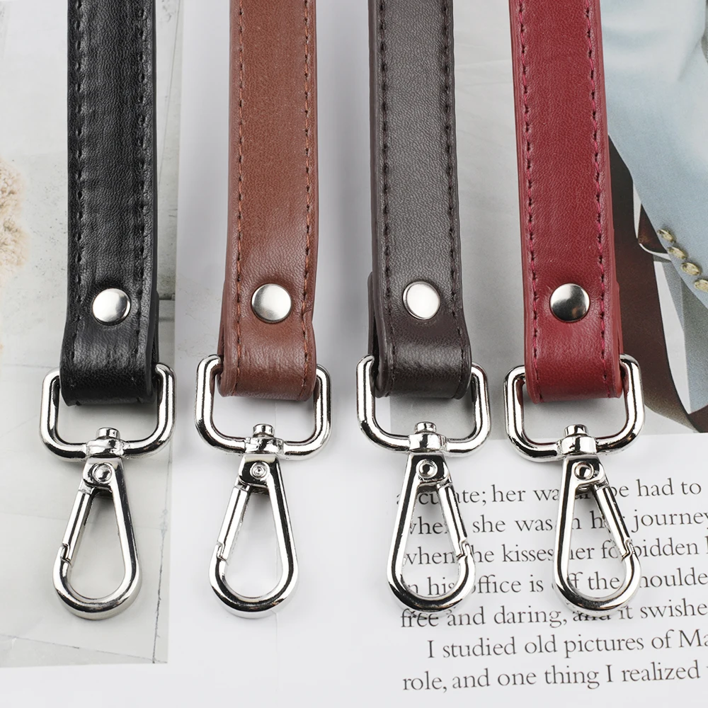 62cm Detachable Pu Leather Handle Replacement Bag Straps shoulder Bags Handbag Handles Bag Accessories Parts Silver Buckle