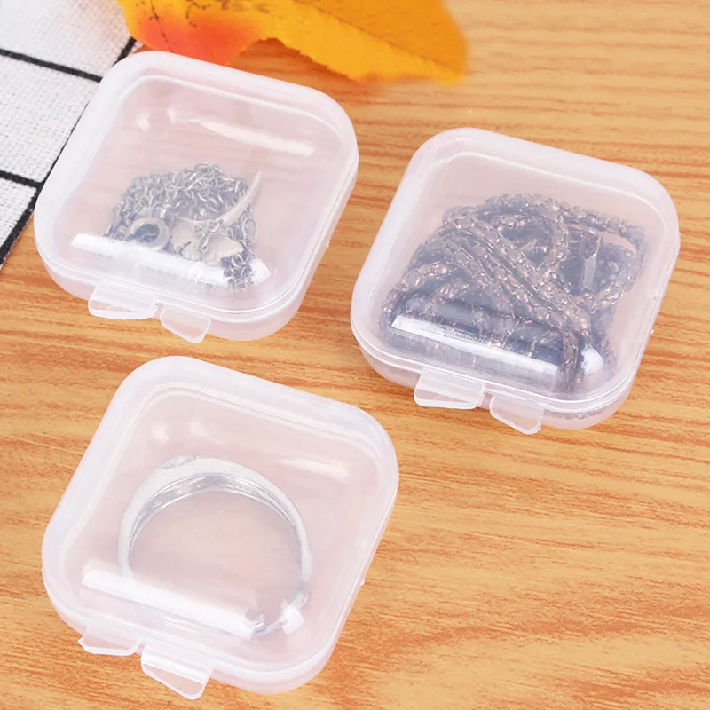 

24pcs Small Square Clear Plastic Storage Box Storage Container for Cosmetic Jewelry Diamond Embroidery Craft Bead Pill Home