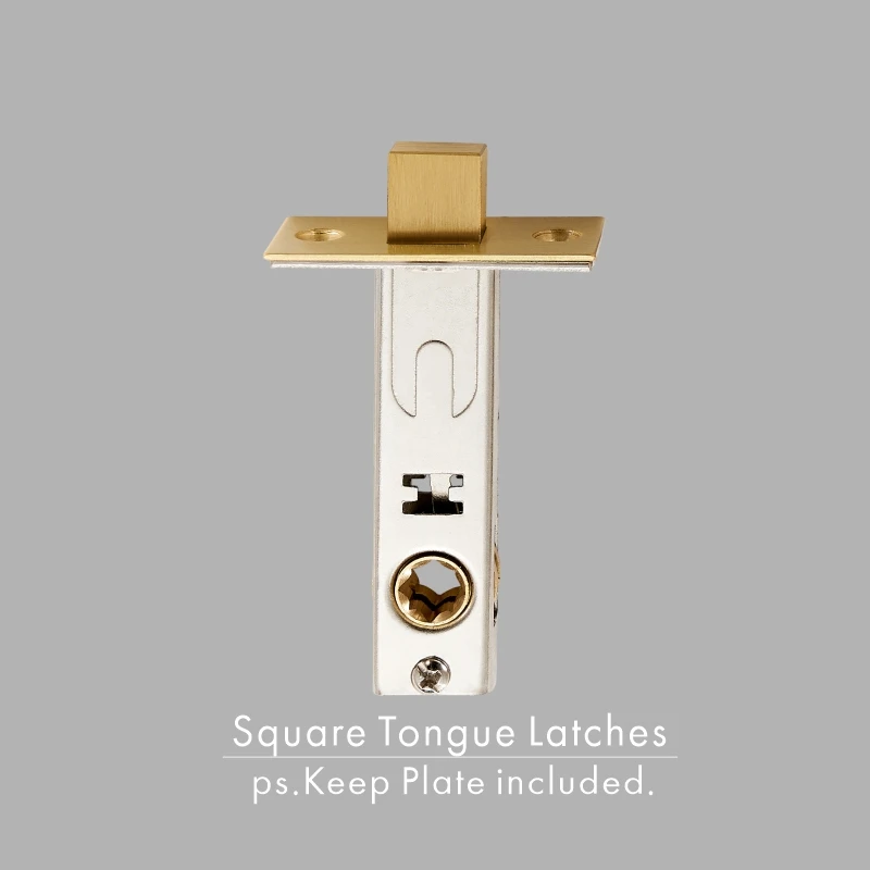 DOOROOM Lock Case Mortise Tubular Latch Oblique Tongue Square Tongue