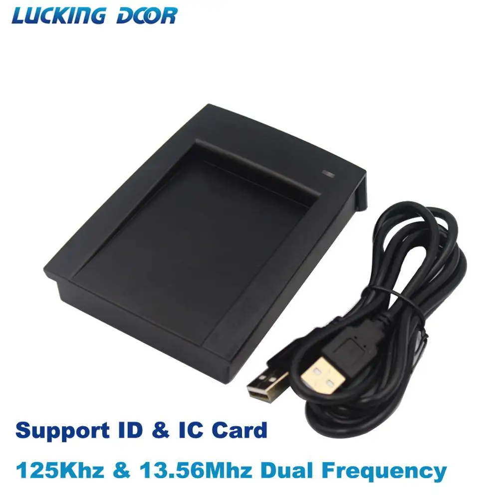 R10DC Dual Frequency 125Khz 13.56Mhz ID IC USB Reader Access Control Card Reader USB Card Reader Support Window System Linux