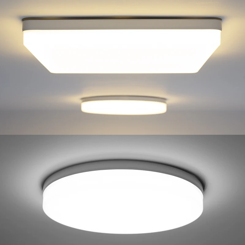 LED Tavan Paneli Işık Ultra Ince Kare Yuvarlak Doğal Işık 18W 24W 36W 48W 85-265V Ev Deco için LED Monte Modern Aydınlatma