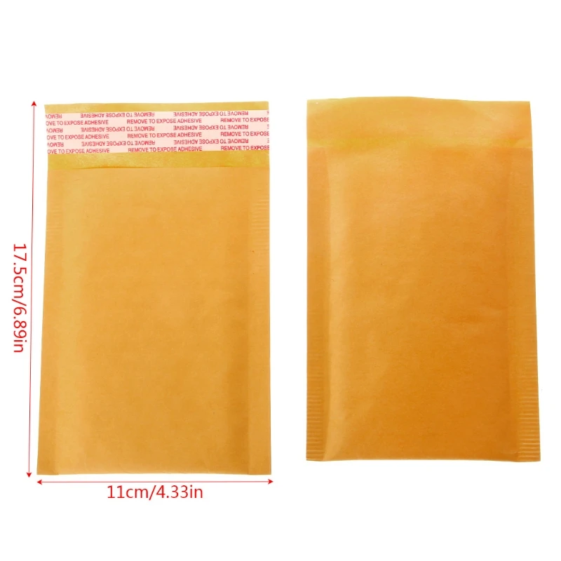 10 pçs kraft bolha mailers amarelo acolchoado sacos envio papel envelopes dropship