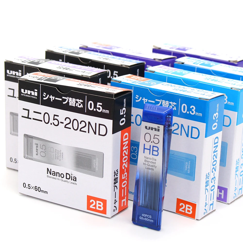 UNI 202ND 0.3/0.5/0.7/0.9mm Nano Dia Hi-quality Mechanical Pencil Leads Refills 1 Piece