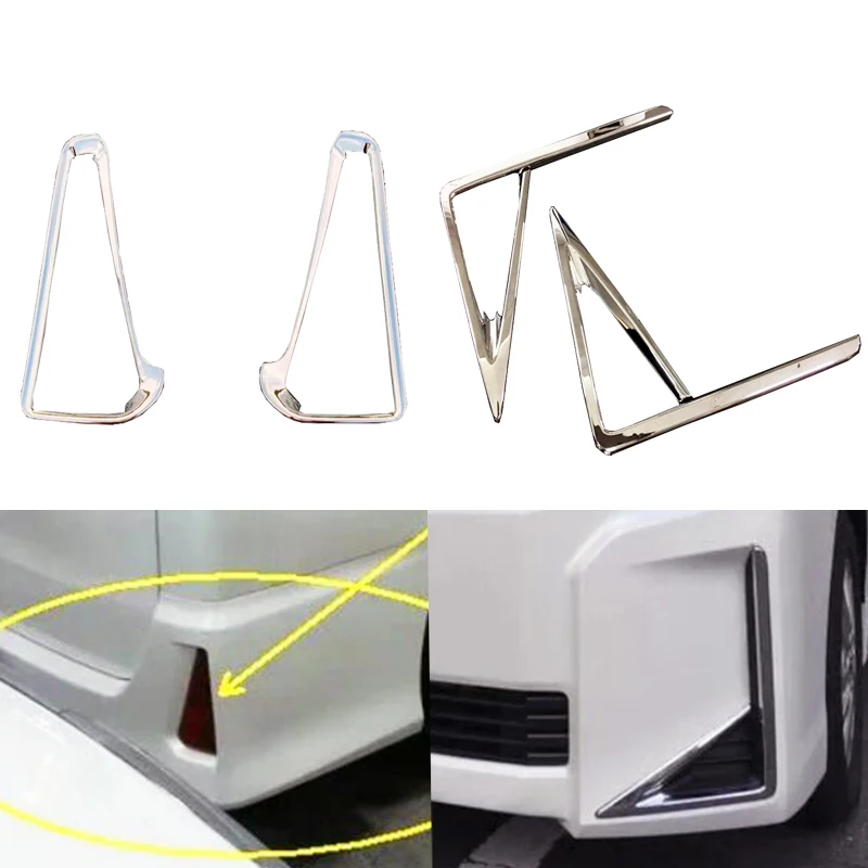 

For Toyota Noah Voxy R80 2014-2018 Chrome Rear Bumper Fog Light Lamp Cover Trim Reflector Foglight Garnish Molding Accessories