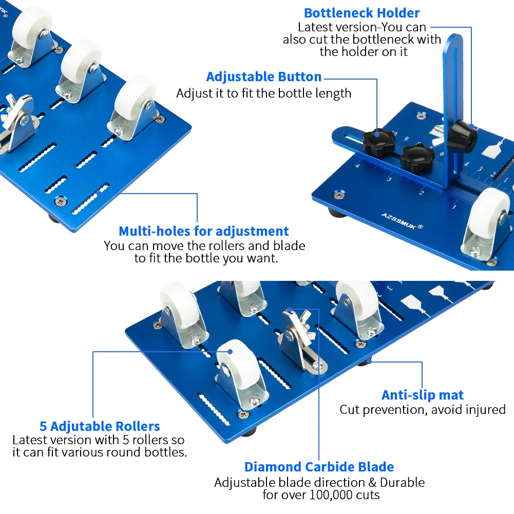 Tagliabottiglie in vetro fai da te strumenti per il taglio del vetro per la realizzazione di lampadari paralume decorativo luci a stella bottiglia