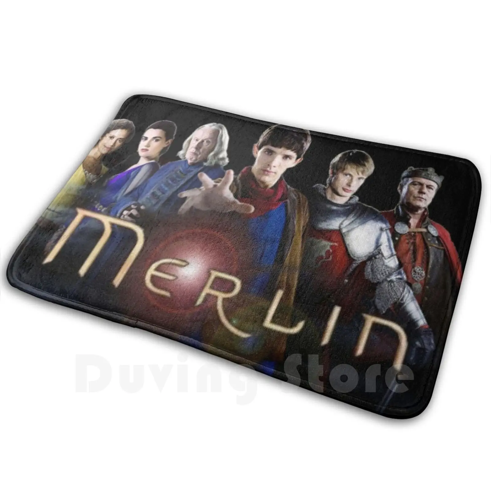 Merlin Mat Rug Carpet Anti-Slip Floor Mats Bedroom John John Hurt Bradley James Colin Morgan Merlin Magic Arthur History Tv