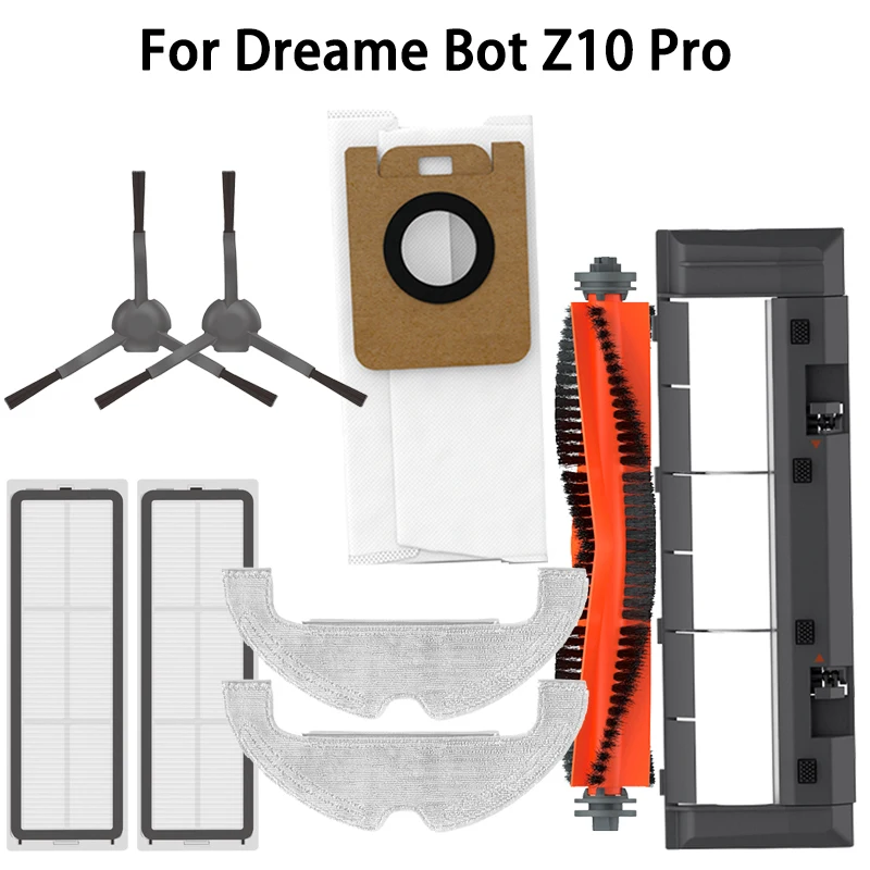 Per Dreame Bot Z10 Pro Robot aspirapolvere pezzi di ricambio sacchetto per la polvere filtro HEPA spazzola laterale spazzola principale panni per Mop accessori