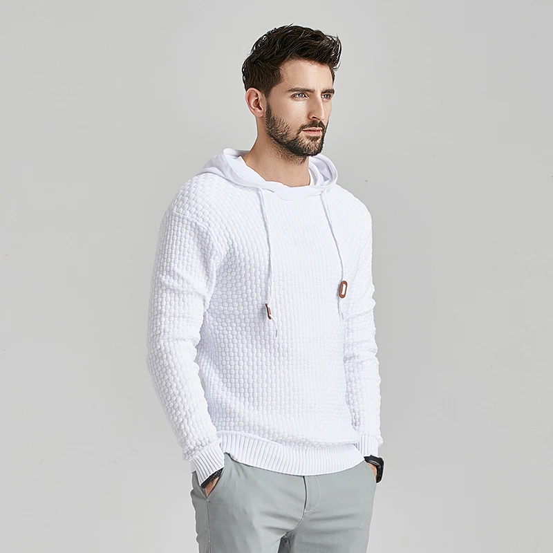 TFU-suéteres con capucha para hombre, Jersey cálido de algodón, informal, a la moda, de Color sólido, 3XL, para primavera y otoño, nuevo, 2020