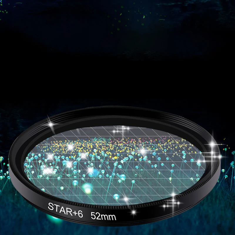 Starburstผลกรอง52มม.กล้องถ่ายภาพแฟลชกระจกStarlight 4-6-8สายเหมาะสำหรับโทรศัพท์มือถือโทรศัพท์